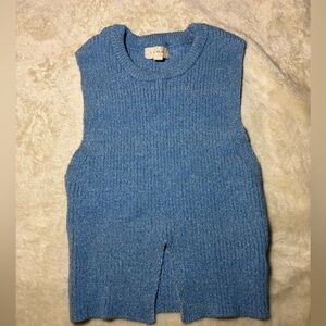 LA HEARTS blue cropped sweater vest
